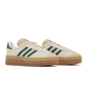 Adidas Gazelle Bold Cream Collegiate Green VERY good condition